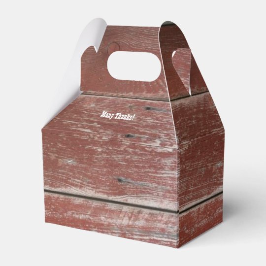 Rustic Red Barn Wood Personalized Favor Box | Zazzle.com
